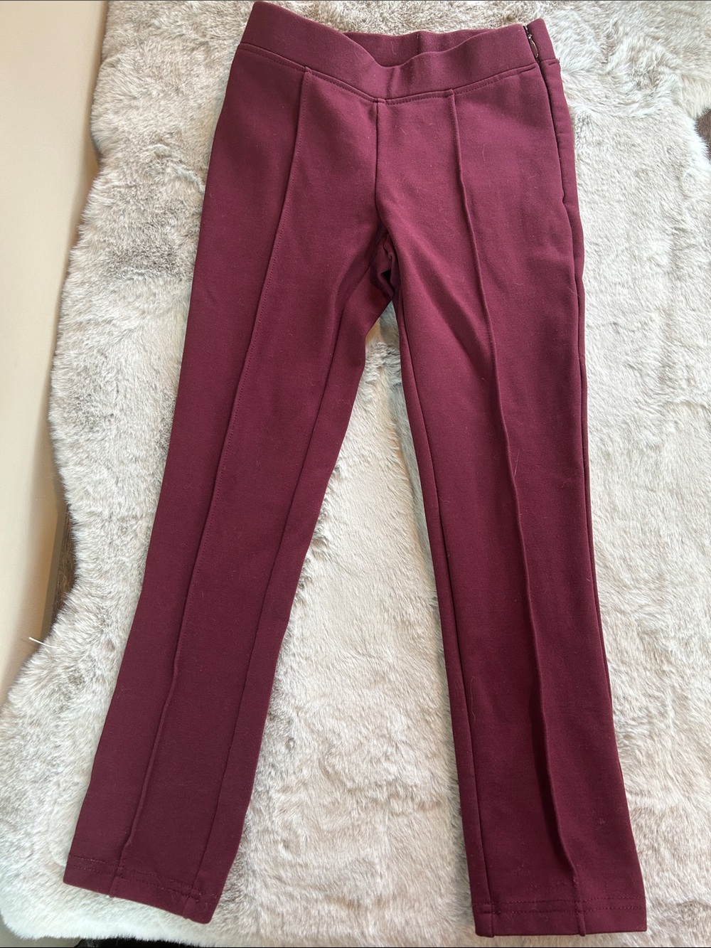 Brooks Brothers Girls' Burgundy Ponte Leggings